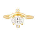 Gemnel Luxury Jewelry 925 Silver Gold Vermeil 0.5 Micron 18 Carat Moissanite Band Ring