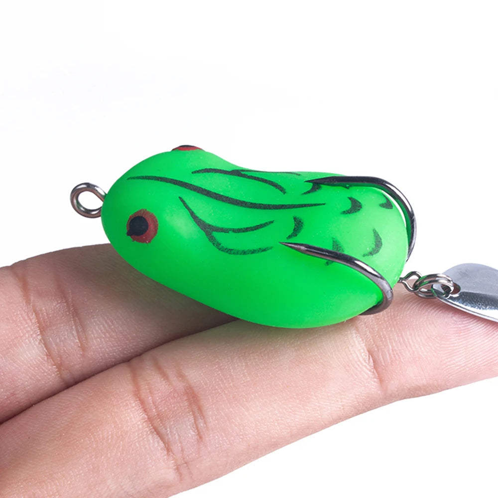 Topwater 8G 14G Soft Frog Lure Artificial Silicone Fishing Lures Prop Frog Fishing Lures for Bass Fishing