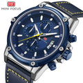 Mini Focus MF0175G Classy Men Quartz Wristwatch Analog Chronograph Water Resistant Fashion Leather Private Label Watches Men