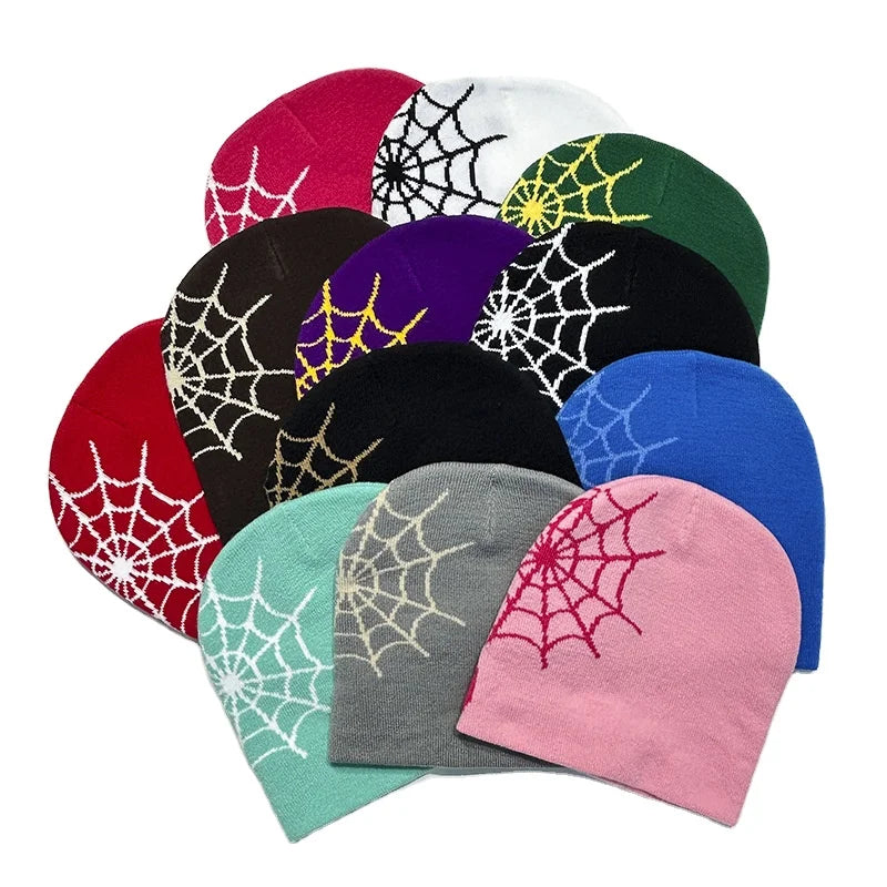 Wholesale Customized Beanies Hats All Over logo Knitted Jacquard Winter Beanie Y2K