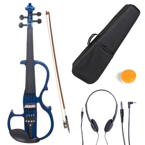 Factory Direct Sale OEM Price 4/4 Full Size Student Silent Solid Wood Maple Back/Sides Built-in Pickup Electric Violin