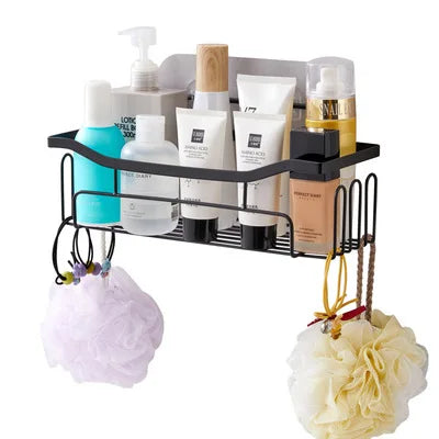 Household Wall Mounted Storage Rack Bathroom No Punching Stainless Steel Bathroom Corner Shelf Metal Storage Holders