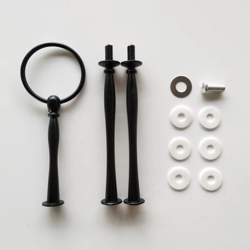 Black Fancy Cake Stand Handles and Fittings 3 Tier Cake Stand Hardware