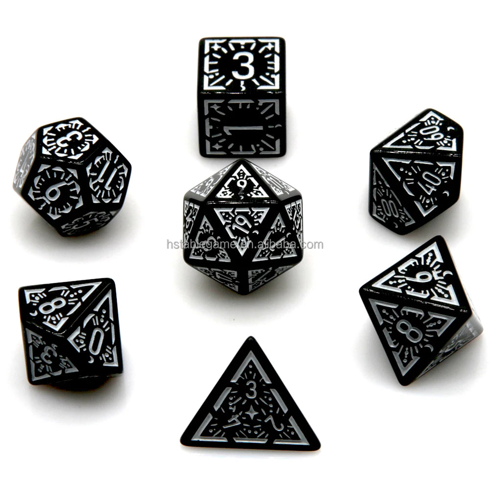Dawn Stars 16mm Polyhedral Acrylic Dice Set Plastic Dnd RPG Board/Card Games Wholesale Dungeons and Dragons Dice