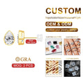 Boutique Gold Wholesaler Woman Engagement Birthday Gift Real 14K Hollow Gold 0.5ct 1ct 2ct Pear Moissanite Stud Earrings