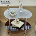 WISEMAX FURNITURE  Scandinavian Style Home Small Acrylic Plastic Side Table Shelving Designwheeling Trolly Coffee Table