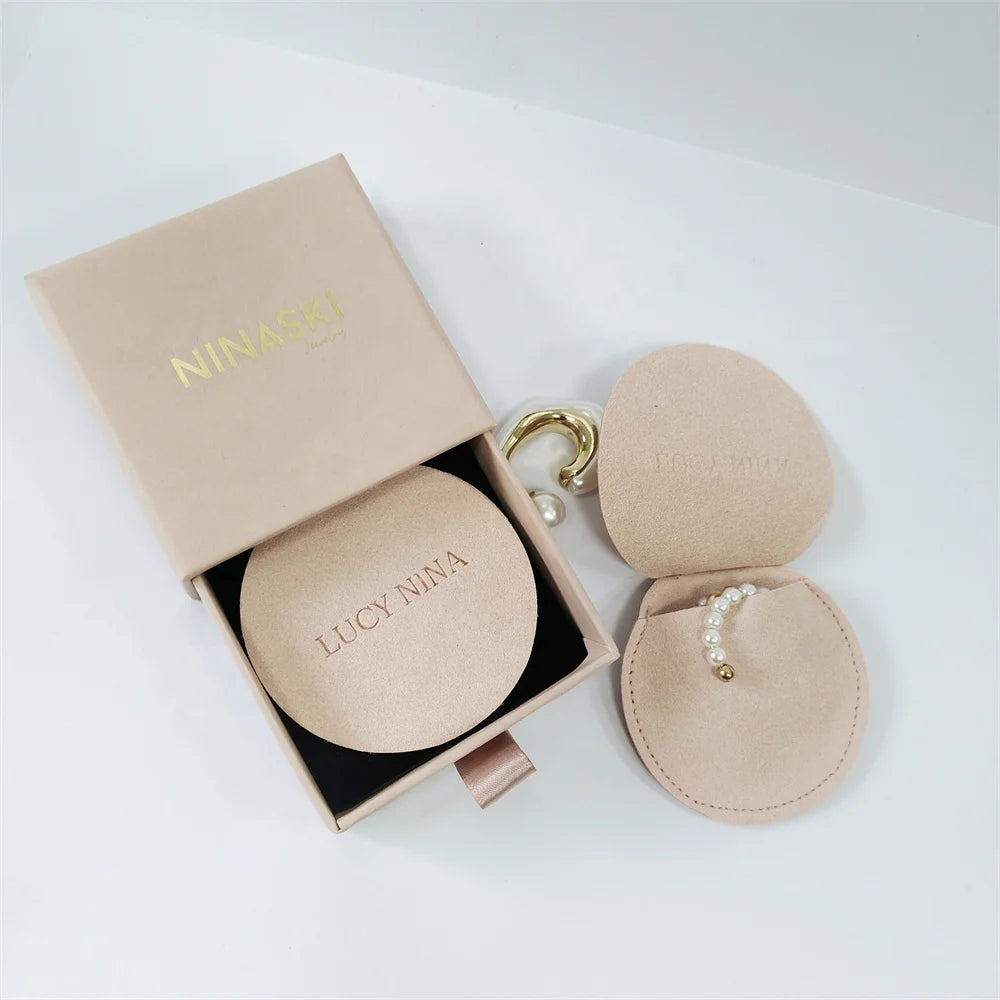 Chuanghua Fabric Jewelry Pouch Bag Microfiber Fabric Embossed Bag Gourd Shaped Custom Fabric Jewelry Pouch With Logo Gift Bag