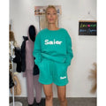 Women's Clothing 2025 Custom logo Sportswear Short Sweat Suits Women's Sets 2 Piece Sweatshirts and Shorts Sets for Women