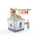 APP Smart Sensor Pet Water Fountain Stainless Steel 135oz Battery Cat Water Dispenser Whit Multiple Filtration Intelligent Chip