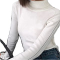 Customized Long Sleeve Women's Basic Pullovers Breathable Spring Knitted Tops Casual Winter Sweaters with Front Logo