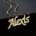 Luxury Name Necklace Personalized Letters Custom Ice Out Nameplate Necklaces