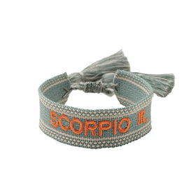 Zodiac Woven Friendship Wrap Embroidery Bracelets Twelve Constellations Horoscope Adjustable Rope Braided Bracelets