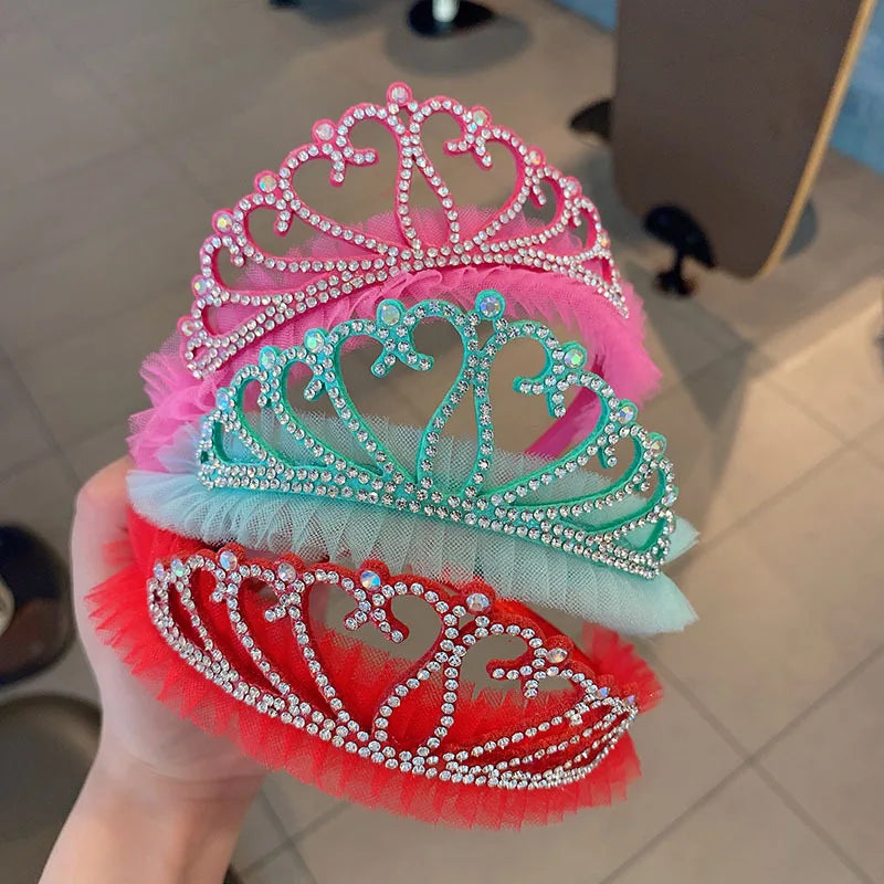 5 Color Birthday Party Hairbands Wedding Party Accessories Hair Jewelry for Toddler and Kids Korean Style Head Hoop
