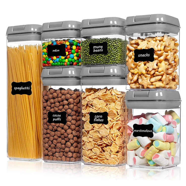 2025 Hot Sale Airtight Food Storage Containers with Lids Kitchen Cereal Dry Food Flour Plastic Canisters BPA Free