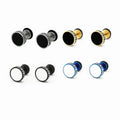 Fashion Stud Earring Gold Plated Stainless Steel Piercing Jewelry Unisex Round Earring Studs