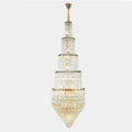 Hot Sale Modern Crystal Long Chandelier for Hotel Spiral Staircase Multi-layer Luxury Crystal Chandelier for Home and Wedding
