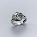 New Men Women Feng Shui Amulet Wealth Ring Lucky Open Adjustable Ring Traditional Culture Carp Ring for Women Men