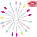 15cm Long Handle Plastic Silicone Lip Balm Brush Cleaning Brush Facial Nose Blackhead Removal Tool with Opp Bag