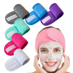 Hot Selling Soft Toweling Headbands for Women Supplies SPA Yoga Band Facial Cleansing Headbands Bath Adjustable Headband