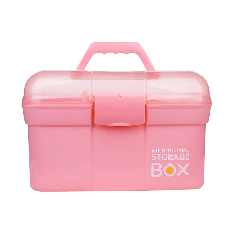 Manicure Tool Storage Box Large Capacity Tool Box Portable Two-layer Nail Tools Storage Box