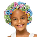 Custom Logo Kids Baby Accessories African Print Bonnet Sauna Hat Hair Accessories Baby Head Bonnets