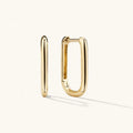 LOZRUNVE 925 Sterling Silver Gold Vermeil Fine Oval Hoop Earring Jewelry Set Ear Ring Women