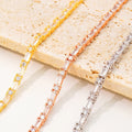 Hip Hop Jewelry 4mm Ice Out CZ Stone Tennis Chain Necklace 925 Sterling Silver Necklace