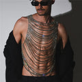 Fashion New Arrival Multi-Layered Luxury Tassel Water Diamond Body Chain Chest Chain Sexy Bikini Bra Lingerie Show