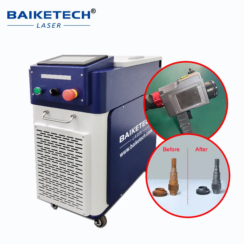 TH-FLC50S 50W MAX Handheld Non-contact Fiber Laser Cleaning Machine Air Cooling for Wood & PVC Paint Oil Rust Coating Removal
