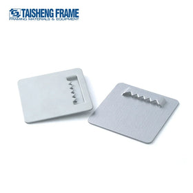 TS-K340 Zinc Plated Iron Frameless Plate Glass Sawtooth Hanger for Mirror Backboard Accessories-40x40mm