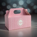 White Logo and Color Corrugated Packaging Cardboard Elegant Gift Box With Handle