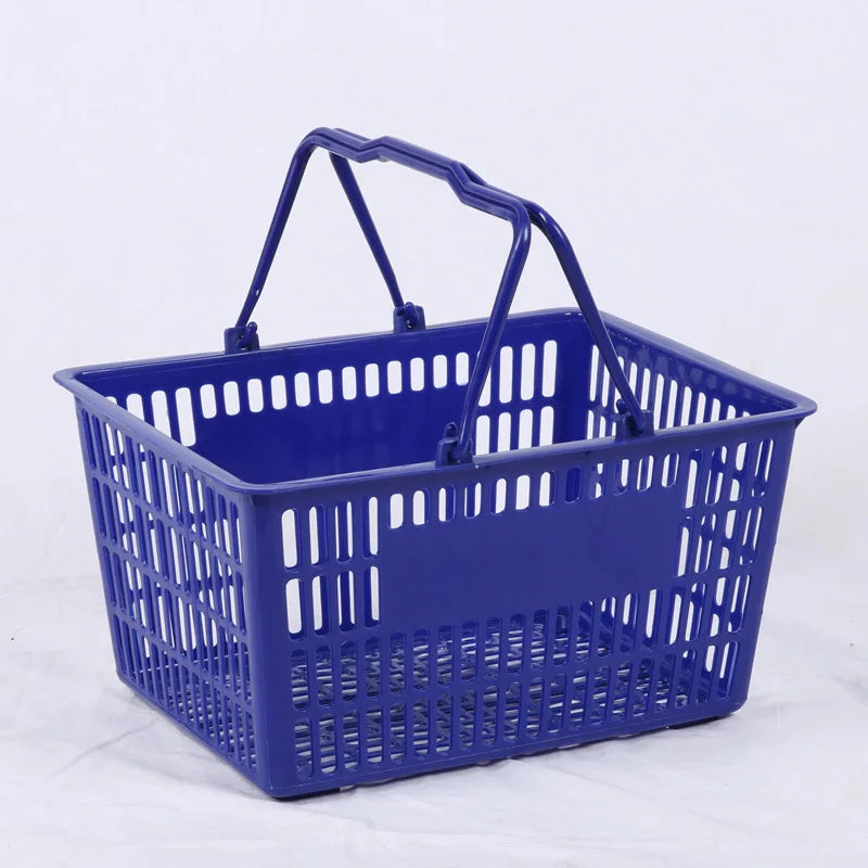 Yike BK-01 Custom Colors Eco-Friendly Supermarket Shopping Basket Plastic Handle PP Material 22L Capacity Easy Carry