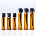 1ML 2ML Leak Proof Dropper Empty Small Glass Perfume Samples Mini Bottle Vials with Screen Printed Simple Paper Card Package