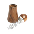 1SET Espresso Coffee Stirrer Pavant Coffee Stirring Tool for Espresso Distribution Natural Wood Handle and Stand