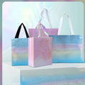 Reusable Colorful Laser Tote Bag Durable Non Woven Gift Shopping Bag for Wedding Bridesmaid Party Birthday Eco Friendly