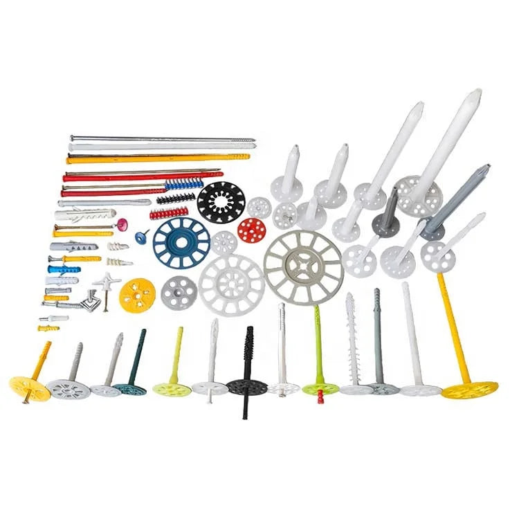 Custom Stainless Steel Screws Plastic Nylon Wall Plug Anchor Drywall Insulation Dowel Board Nails Anchors Fixing Insulation Nail