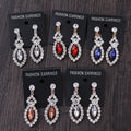 Korea Style Popular Rhinestone Earring Magic Eye Hot Sale Alloy Bride Earrings Crystal Bridal Earrings