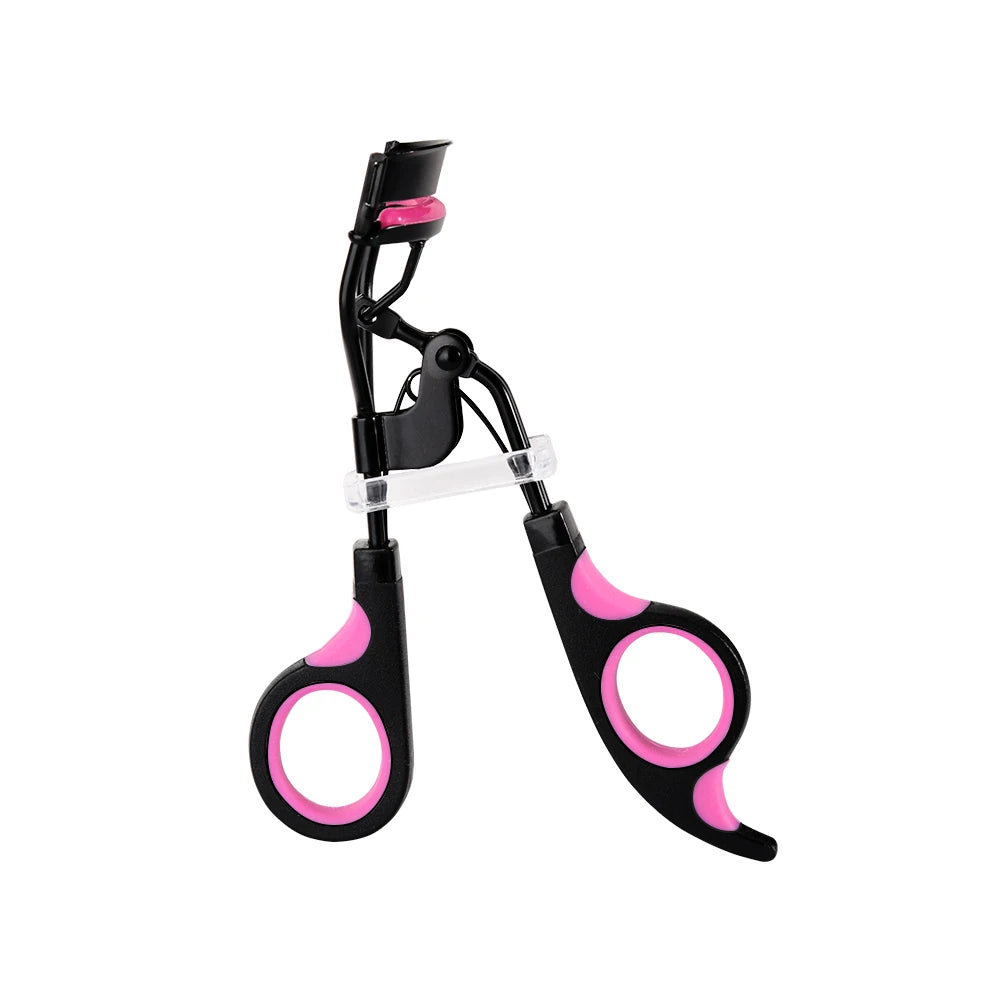 Black Purple Color Lash Applicator Tool Double Eyelash Curler With Anti Slip Handle