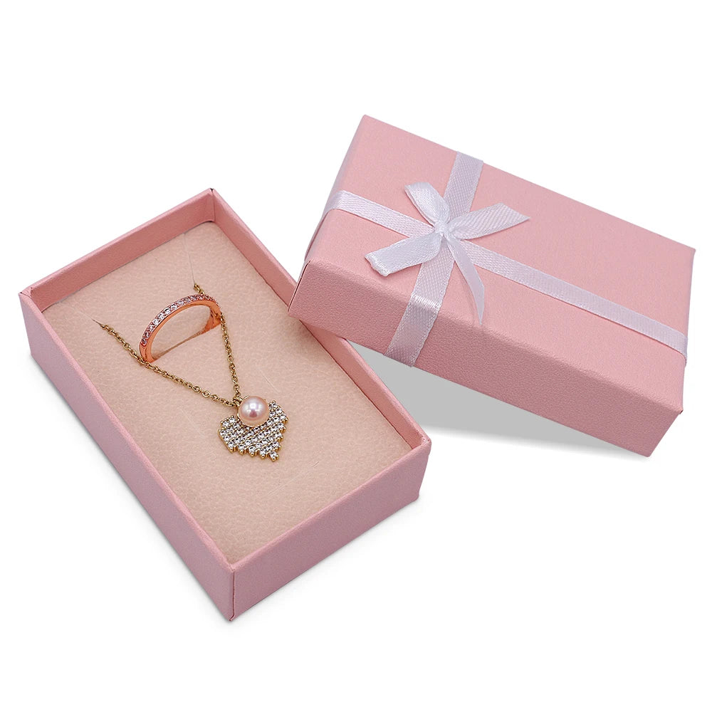 Custom Logo Cardboard Paper Jewelry Box for Necklace Earring Pendant Ring-Versatile Storage Solution