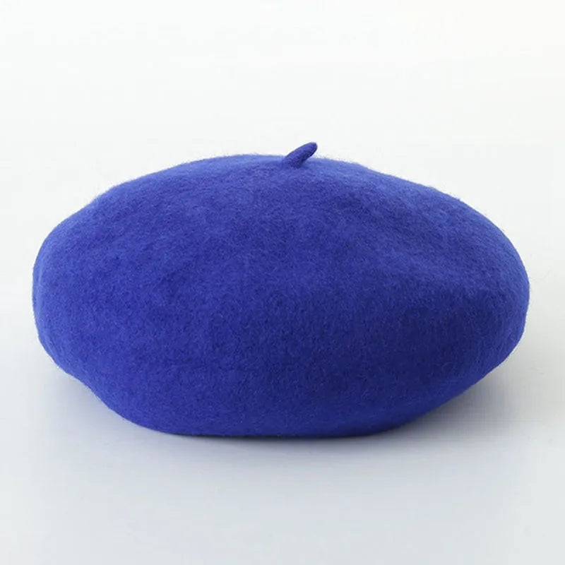 Wholesale  Luxury  Solid Color French Beret 100% Wool Hat for  Women