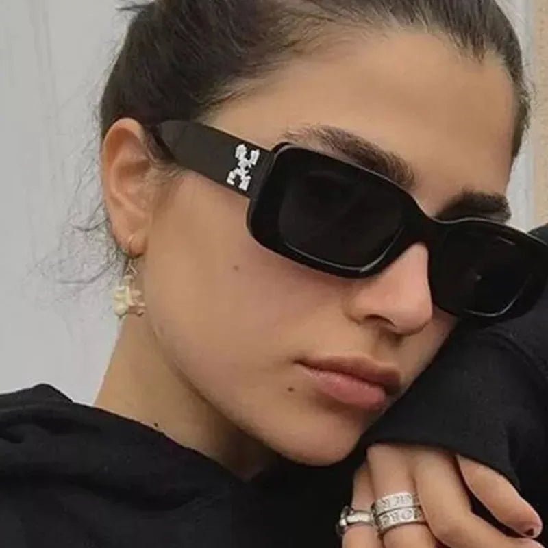 New Arrived Small Square Frame Snowflake Sunglasses 2022 Retro Fashion Trend for Men Women AC Lenses Plastic CE UV400 Certified