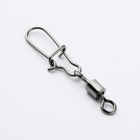 White Bright Stainless Steel Fish Buckle Pin Pin Luya Pin Connector Reinforced Swivel Snap Hook Strong Pull Fishing Gear