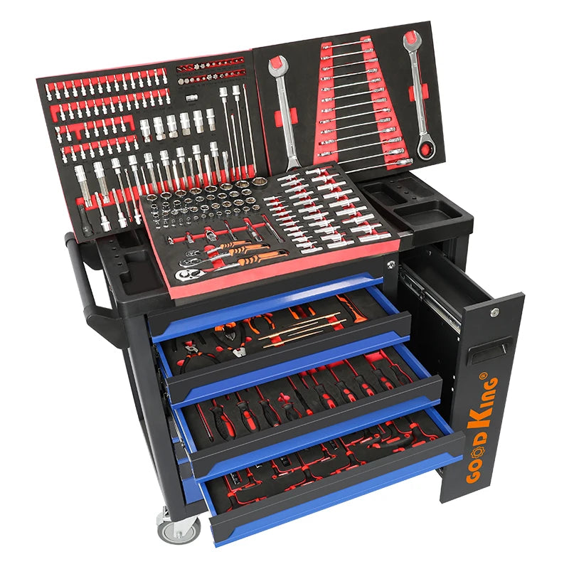 Srunv 6 Drawers Workshop Tool Box Roller Cabinet Professional Work Bench Tool Cabinet