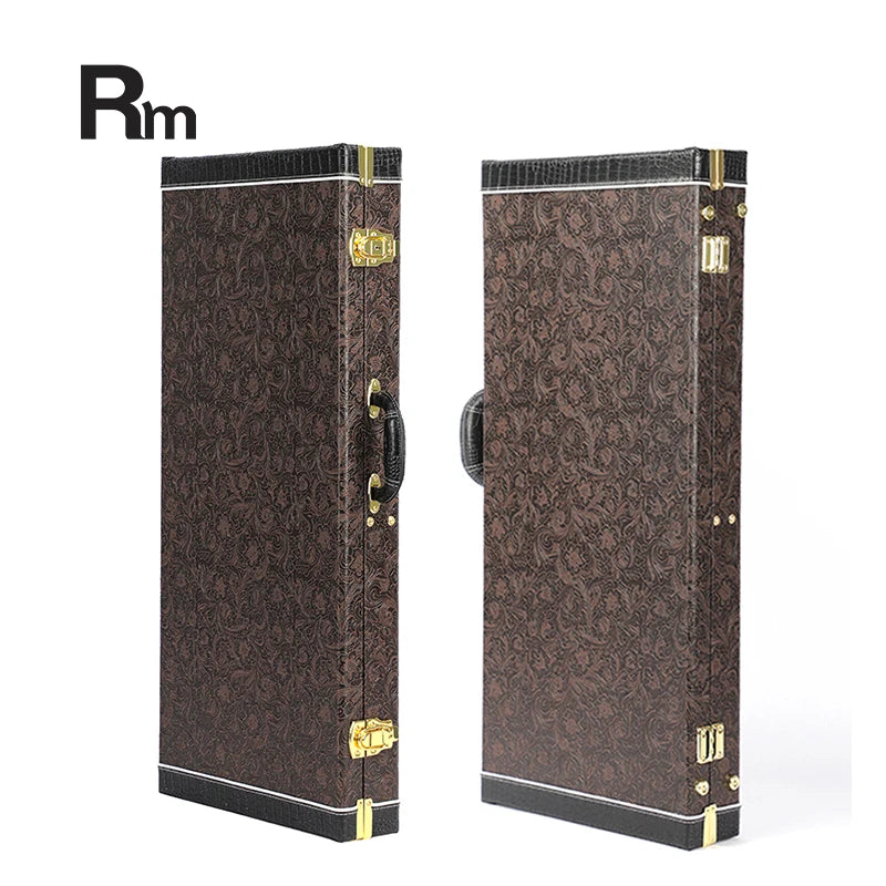 Hot Sale WC69 RM Rainbow Hardshell Wooden Leather Case Cursh Velvet Lining 5mm Plywood for Telecaster Bass LP Electric Guitar