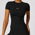 Custom Logo Printed Summer Regular Crew Neck Short Sleeves Lightweight Breathable Running Sportswear Fitness Yoga Gym