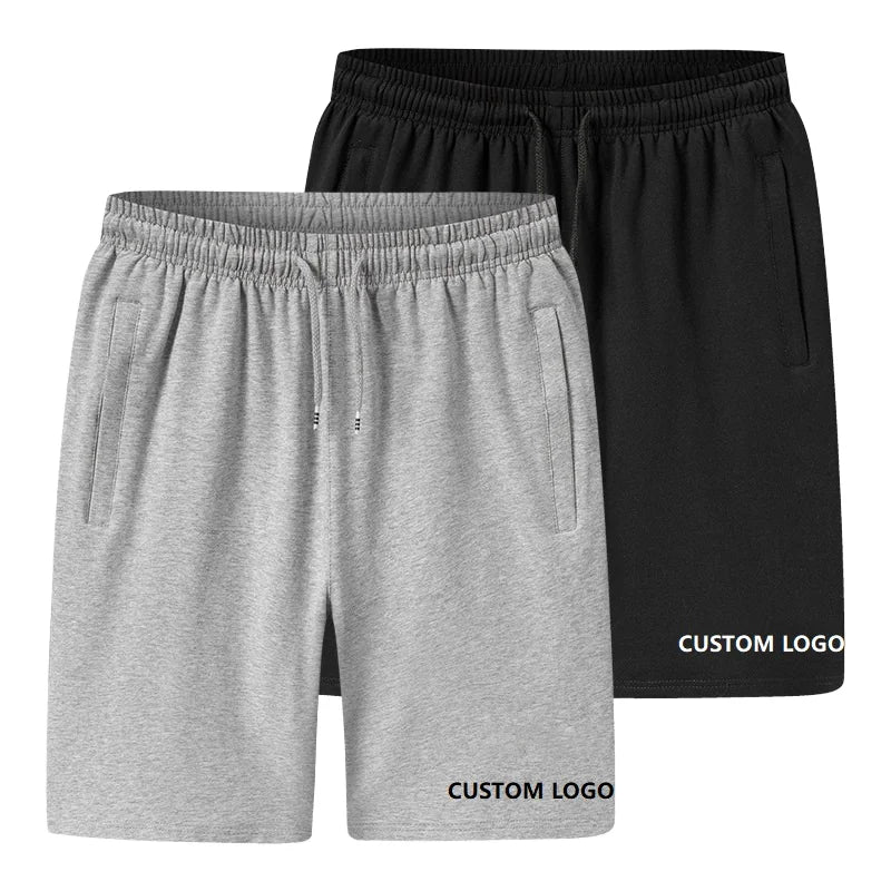 Evertop Custom Men's French Terry Sweat Shorts Set 100% Cotton Jogger Elastic Waist OEM ODM Blank Shorts Brand Logo Formal Style
