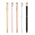 JH 2023 New Design Metal Ballpoint Lady GIft Glass Pineapple Top Pen