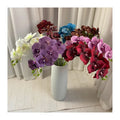 Large 9-head Silk-screen Phalaenopsis  Decoration Mariage Artificial Flowers Decorative