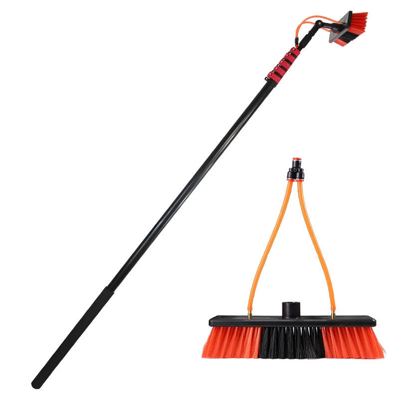 30ft Telescopic Solar Panel Cleaning Equipment Kit Plastic Window Water Pole Brushes for Cleaning Solar Poles System Fed Tools
