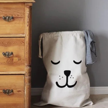 Eco-Friendly 100% Cotton Canvas Reusable Drawstring Storage Laundry Bag Customizable Size Color Modern Design Washable for